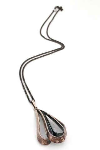 Erik Granit Finland vintage sterling silver large pendant