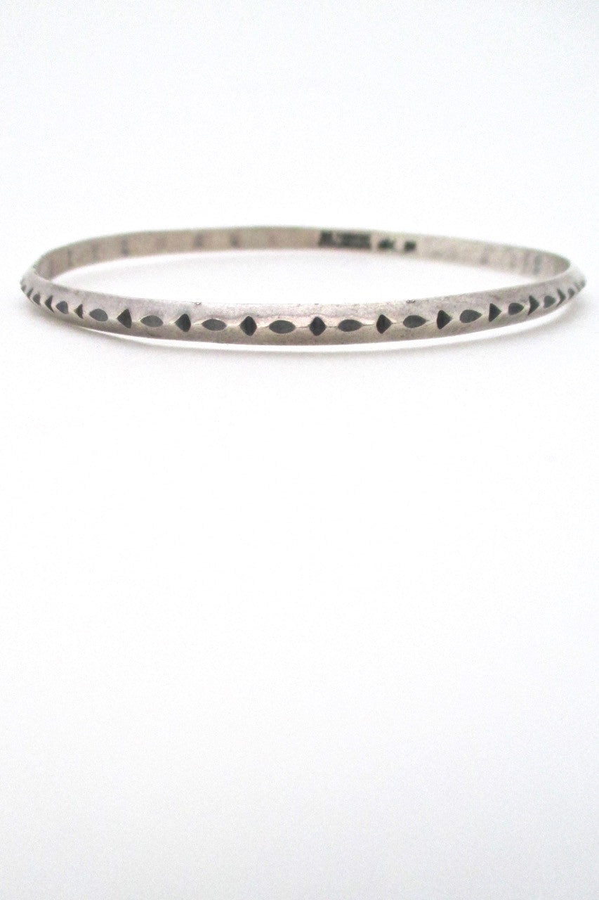 Erling Christoffersen for Plus Studios Norway Design vintage modernist silver bangle