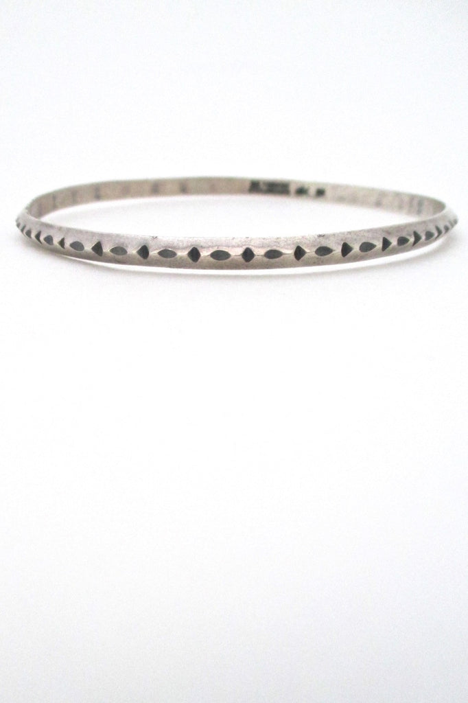 Erling Christoffersen for Plus Studios Norway Design vintage modernist silver bangle