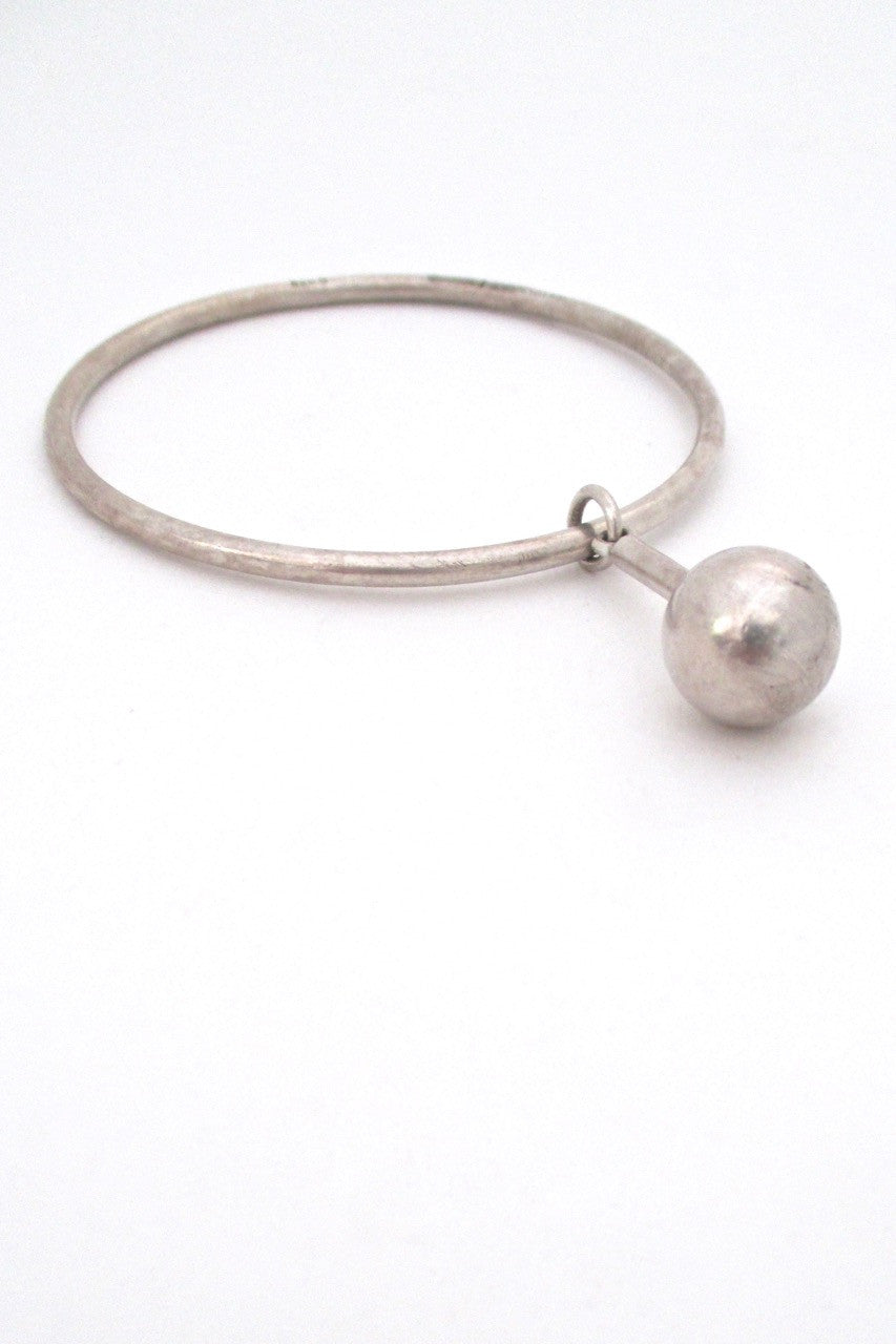 Ernst Dragsted Denmark vintage Scandinavian modern silver Nordic design bangle bracelet 