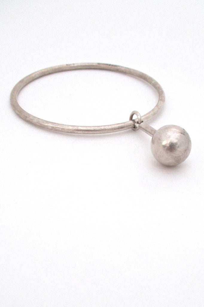 Ernst Dragsted Denmark vintage Scandinavian modern silver Nordic design bangle bracelet 