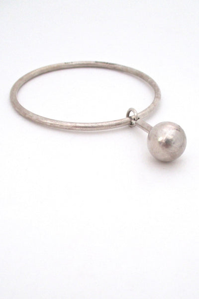 Ernst Dragsted Denmark vintage Scandinavian modern silver Nordic design bangle bracelet 