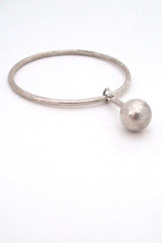 Ernst Dragsted Denmark vintage Scandinavian modern silver Nordic design bangle bracelet 
