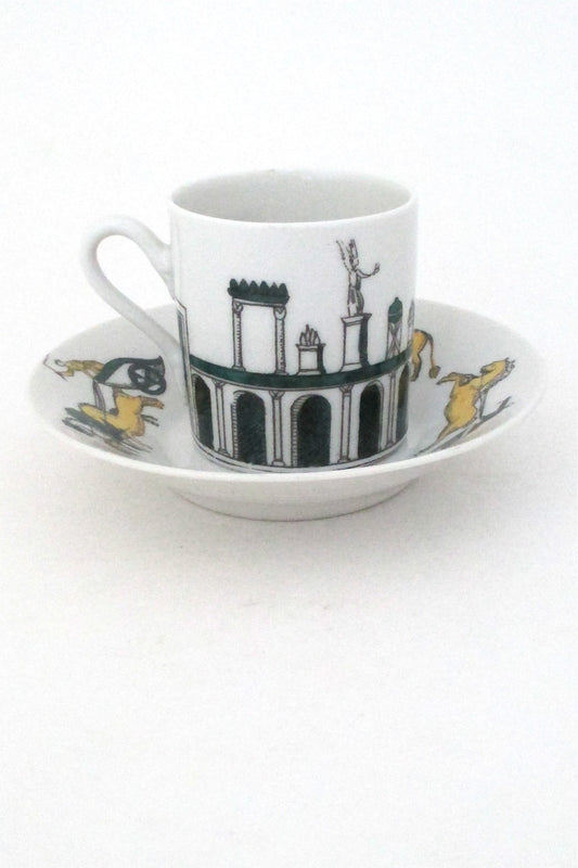 Fornasetti Italy vintage demitasse and saucer