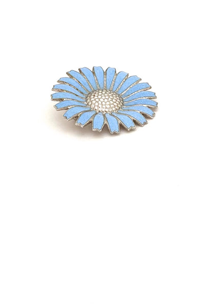 Georg Jensen large daisy brooch ~ pale blue