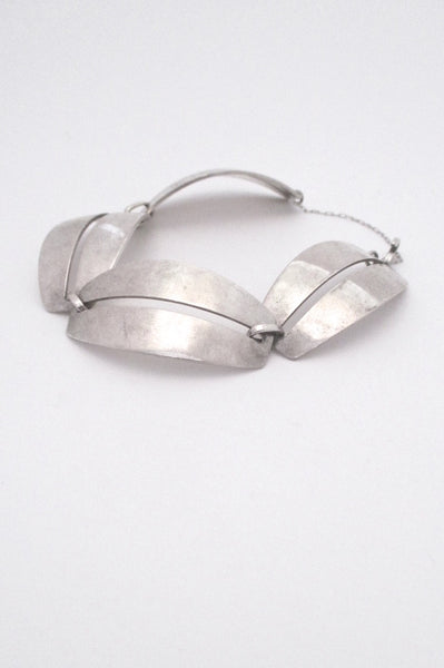 Georg Jensen vintage silver panel link Scandinavian Modern bracelet 170 by Nanna Ditzel