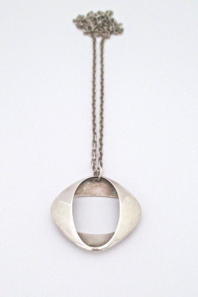 Georg Jensen Denmark vintage Scandinavian Modernist silver pendant necklace 368 by Henning Koppel