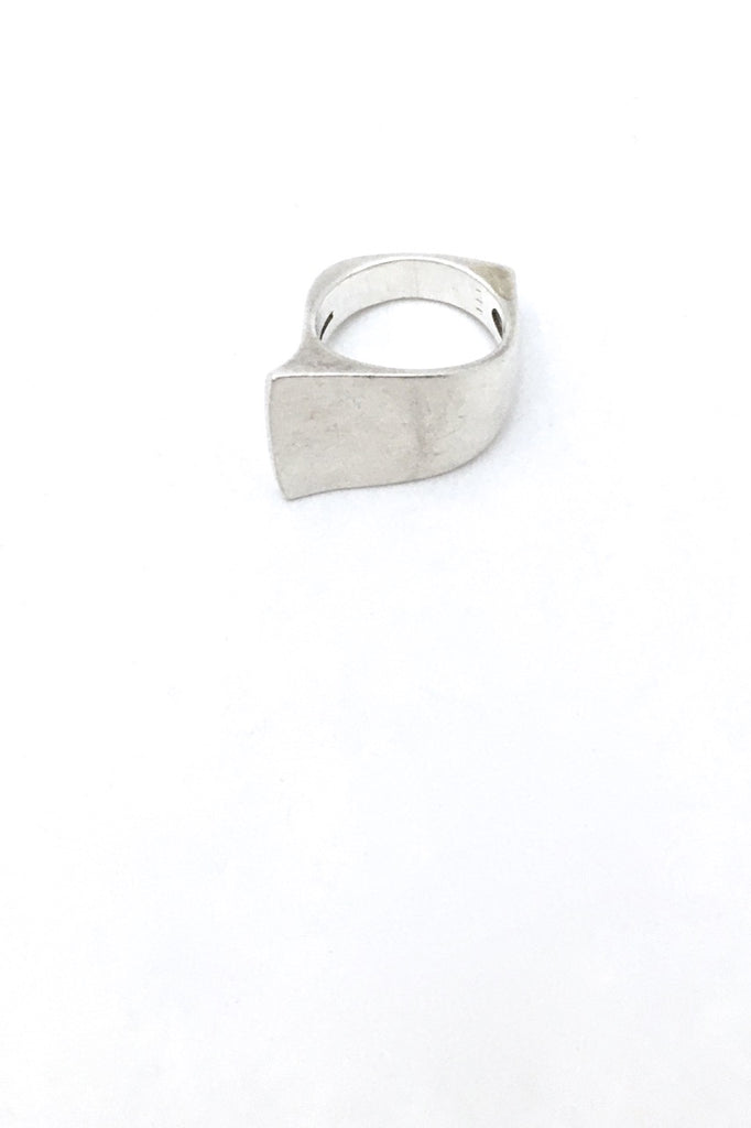 Georg Jensen Denmark vintage silver ring 175 Bent Gabrielsen Scandinavian Modernist jewelry design