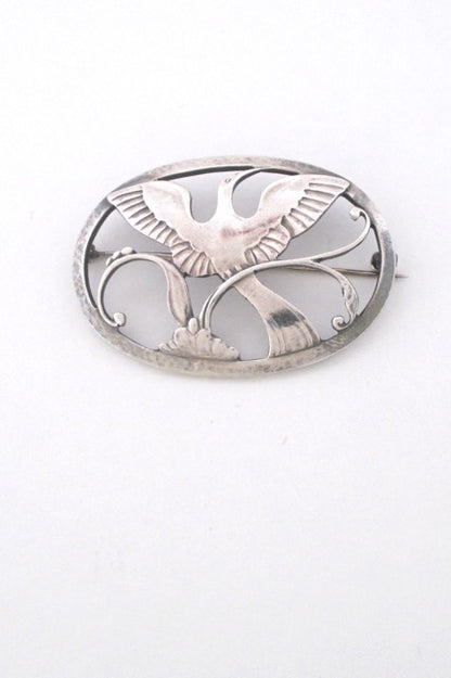 Georg Jensen Denmark vintage Scandinavian silver brooch # 238