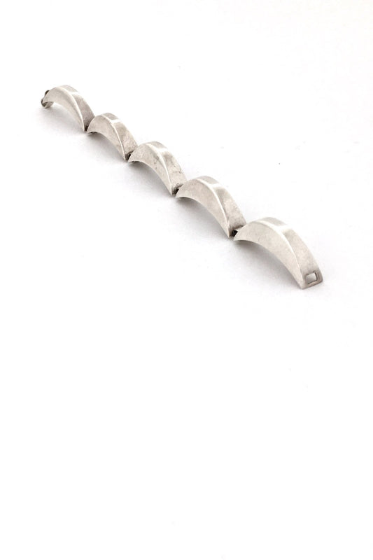 Georg Jensen Denmark vintage silver dimensional link bracelet 175 Nanna Ditzel Scandinavian Modernist jewelry design