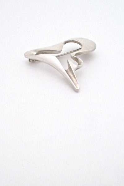 Georg Jensen vintage Scandinavian Modernist silver brooch 324 by Henning Koppel Danish design
