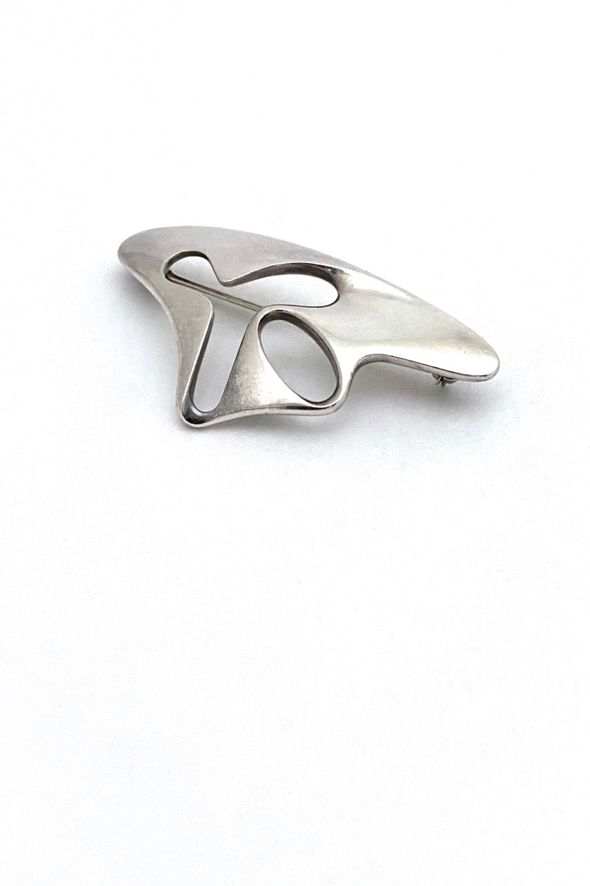 Georg Jensen Denmark vintage silver brooch 325 Henning Koppel Scandinavian Modernist jewelry design