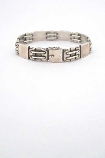 Georg Jensen Denmark vintage silver panel link bracelet 48 by Oscar Gundlach Pedersen