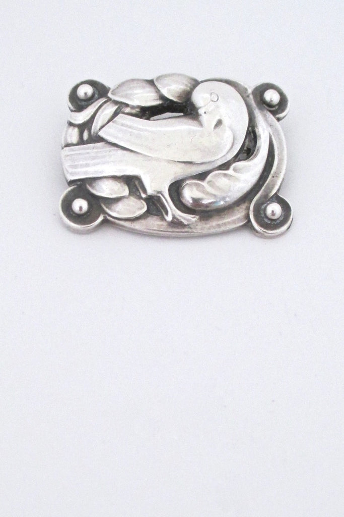 Georg Jensen Denmark vintage silver dove brooch 204 by Christian Mohl-Hansen Scandinavian design