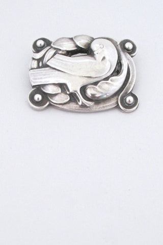 Georg Jensen Denmark vintage silver dove brooch 204 by Christian Mohl-Hansen Scandinavian design