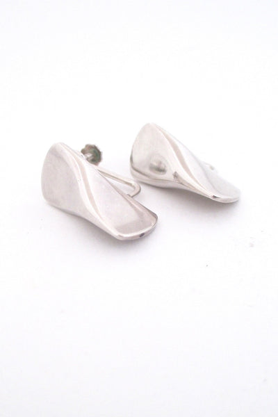 Georg Jensen Denmark vintage Scandinavian Modern silver earrings 116B by Edvard Kindt-Larsen