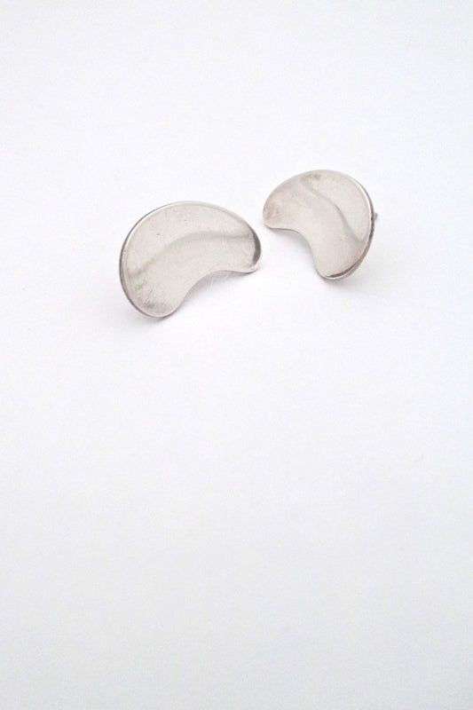 Georg Jensen vintage silver Scandinavian Modern earrings 123 by Nanna Ditzel 