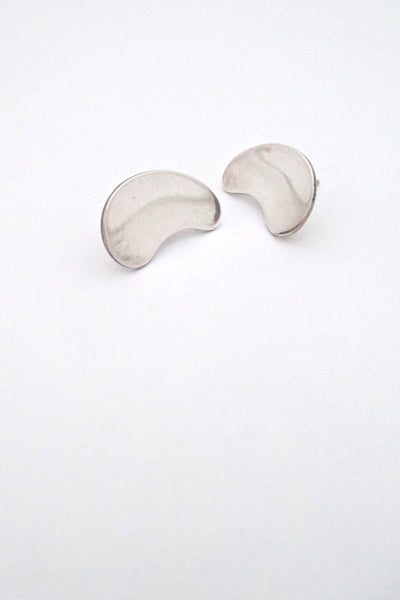 Georg Jensen vintage silver Scandinavian Modern earrings 123 by Nanna Ditzel 