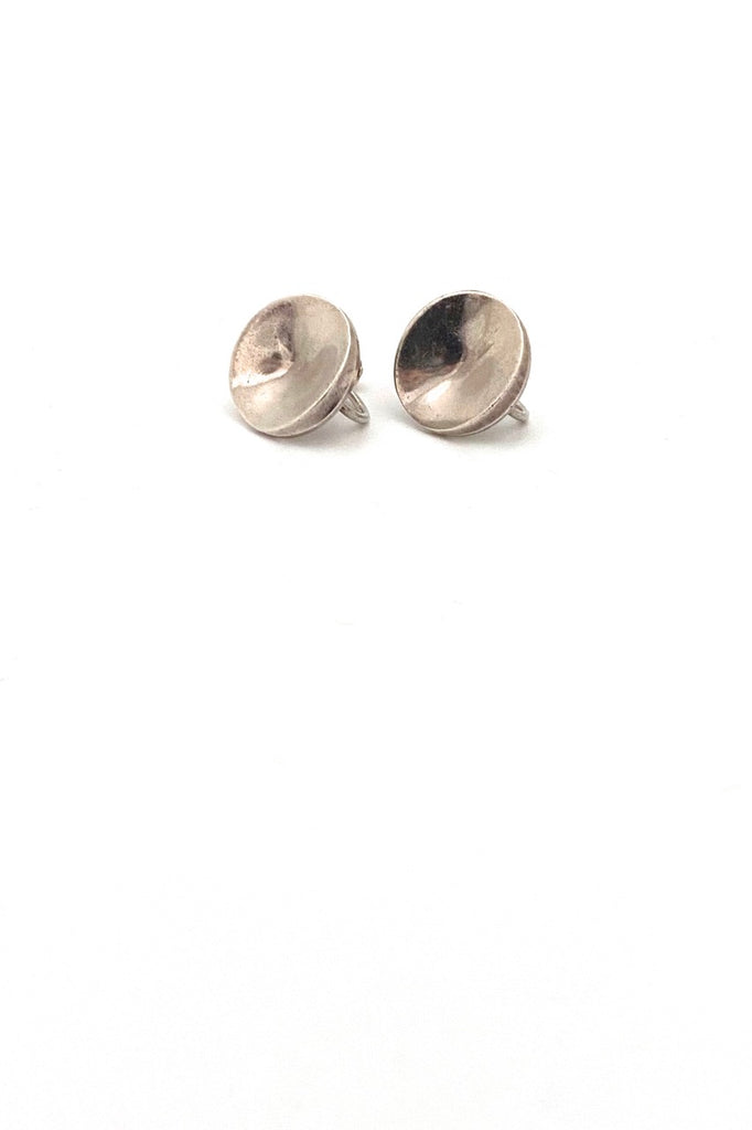 Georg Jensen Denmark vintage silver earrings 136C Nanna Ditzel Scandinavian Modernist jewelry design