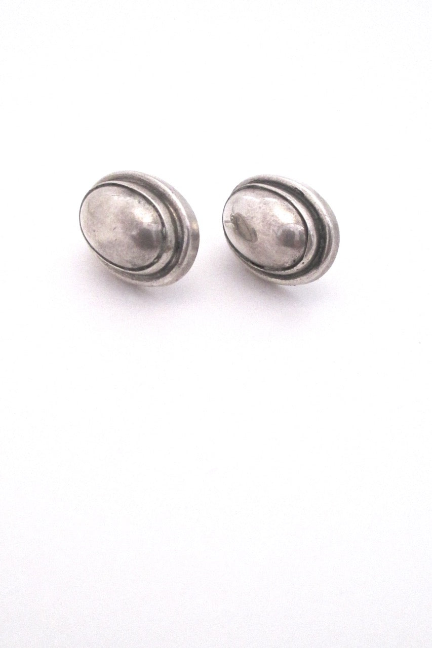 Georg Jensen Denmark vintage silver earrings 86B by Harald Nielsen