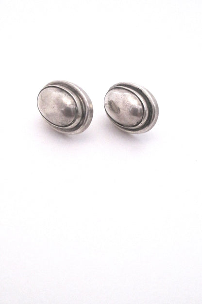 Georg Jensen Denmark vintage silver earrings 86B by Harald Nielsen