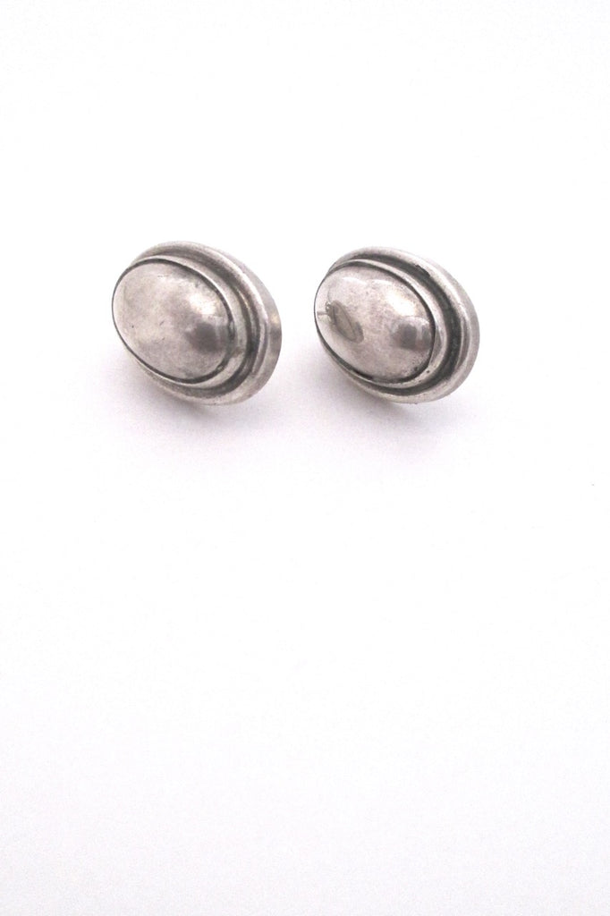 Georg Jensen Denmark vintage silver earrings 86B by Harald Nielsen