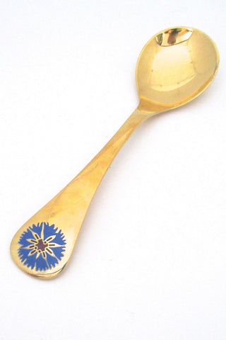 Georg Jensen Denmark vintage sterling silver enamel annual spoon 1972
