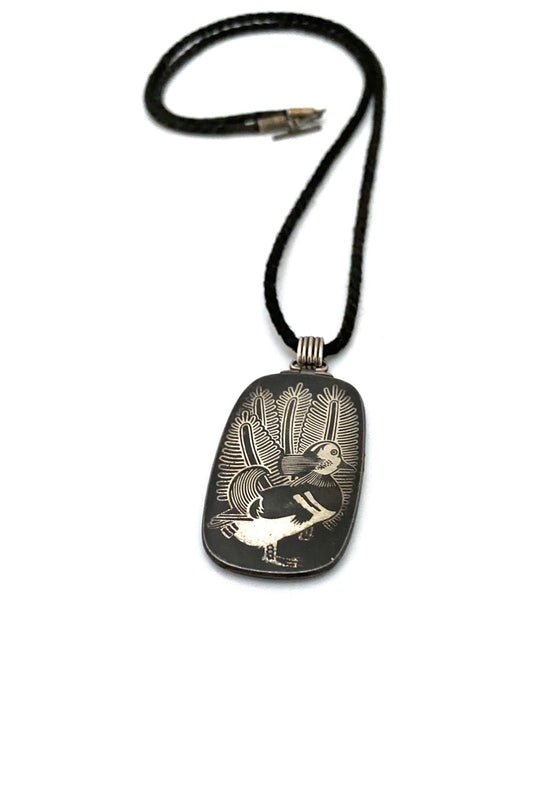 Georg Jensen Denmark vintage silver iron pendant necklace 5024 rare