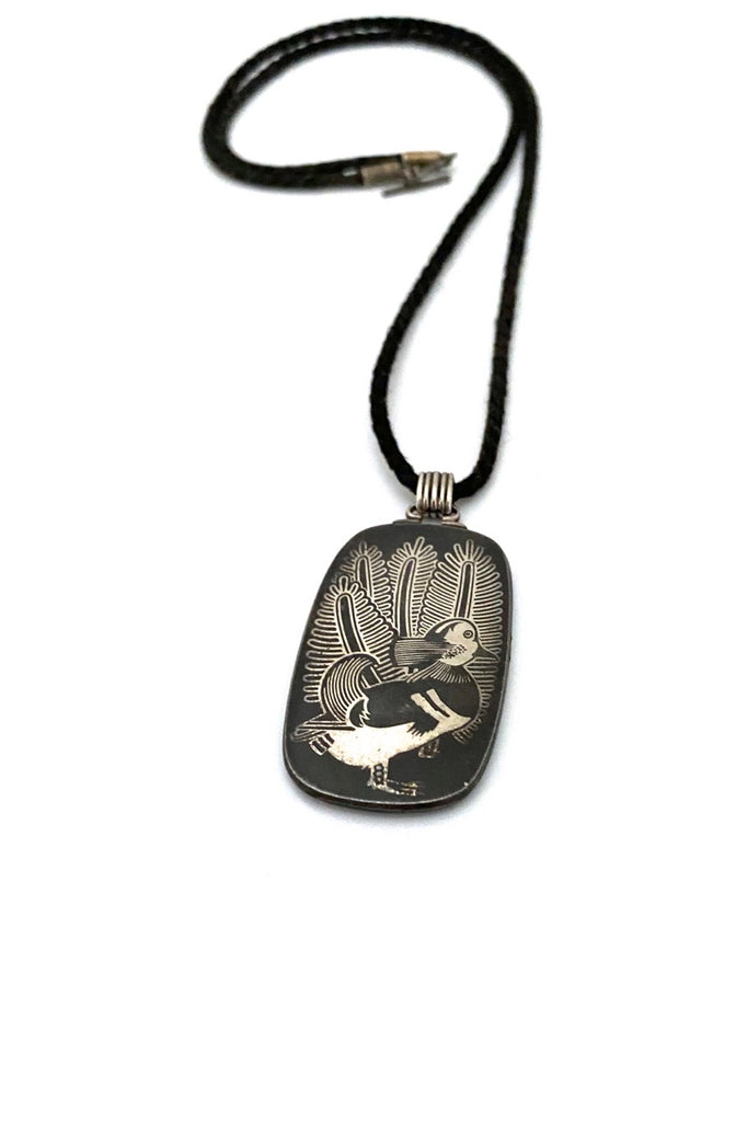 Georg Jensen Denmark vintage silver iron pendant necklace 5024 rare
