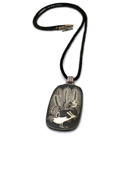 Georg Jensen Denmark vintage silver iron pendant necklace 5024 rare