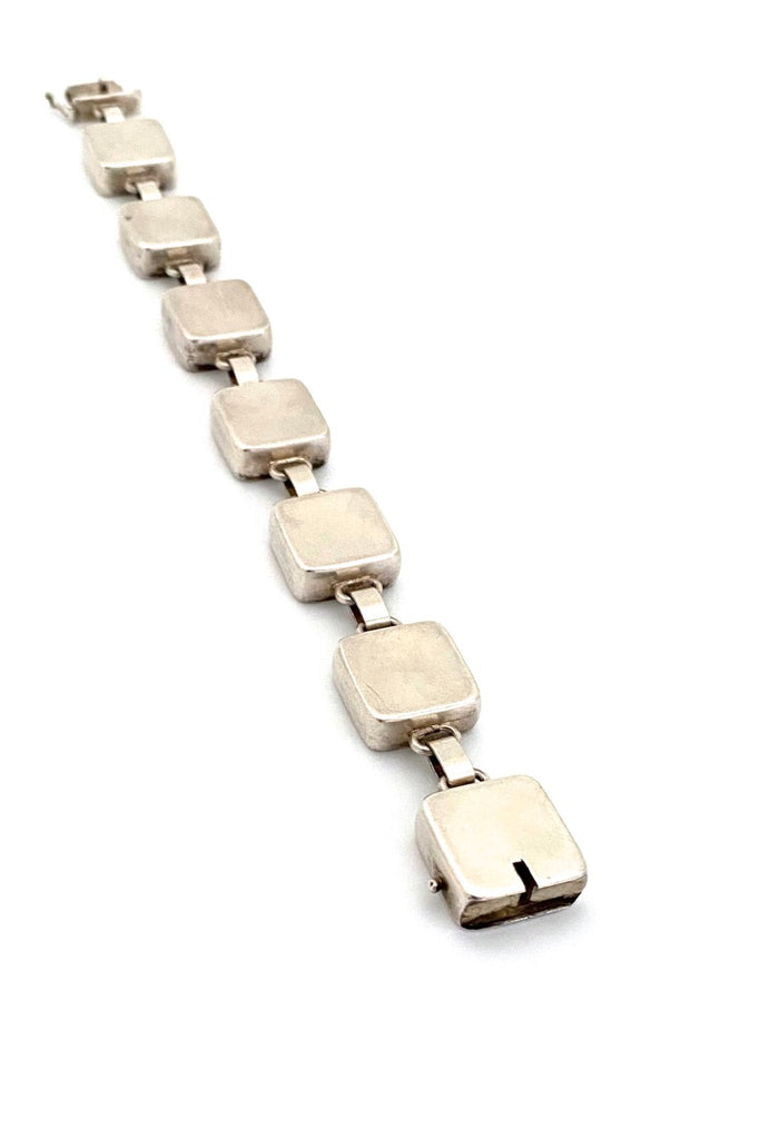 Georg Jensen Denmark vintage silver panel link bracelet 182 Astrid Fog Scandinavian Modernist jewelry design