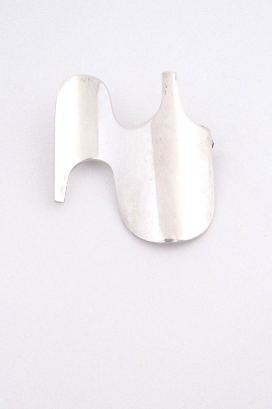 Georg Jensen Denmark vintage silver modernist brooch 362 by Ibe Dahlquist