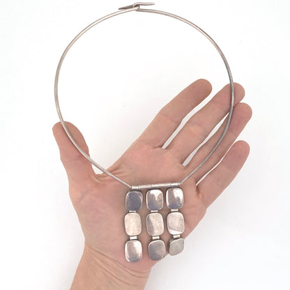 scale Georg-Jensen-Denmark-vintage-silver-necklace-153-Ibe-Dahlquist-rare-Scandinavian-Modernist-jewelry-design