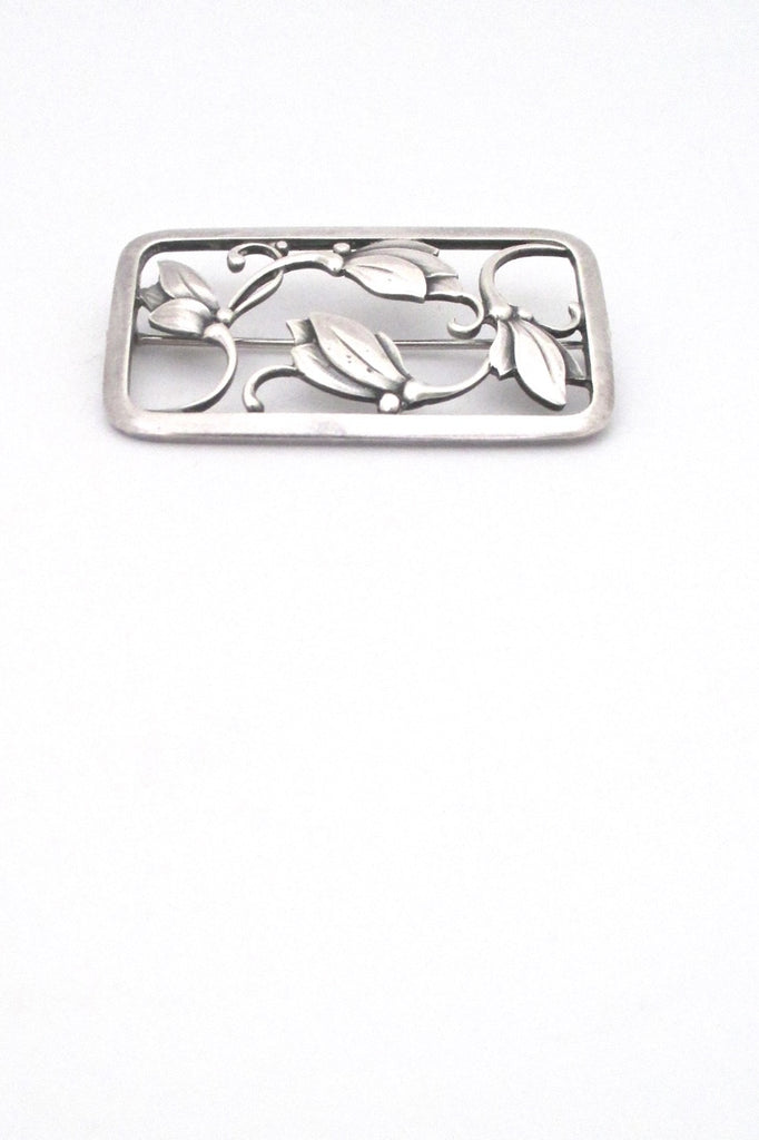 Georg Jensen Denmark vintage silver openwork brooch 295