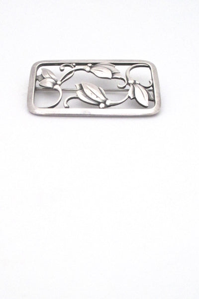 Georg Jensen Denmark vintage silver openwork brooch 295