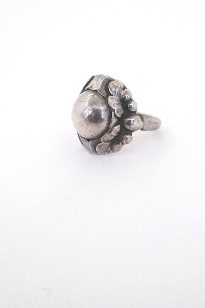 Georg Jensen Denmark early vintage silver skonvirke ring 11A designed by Georg Jensen