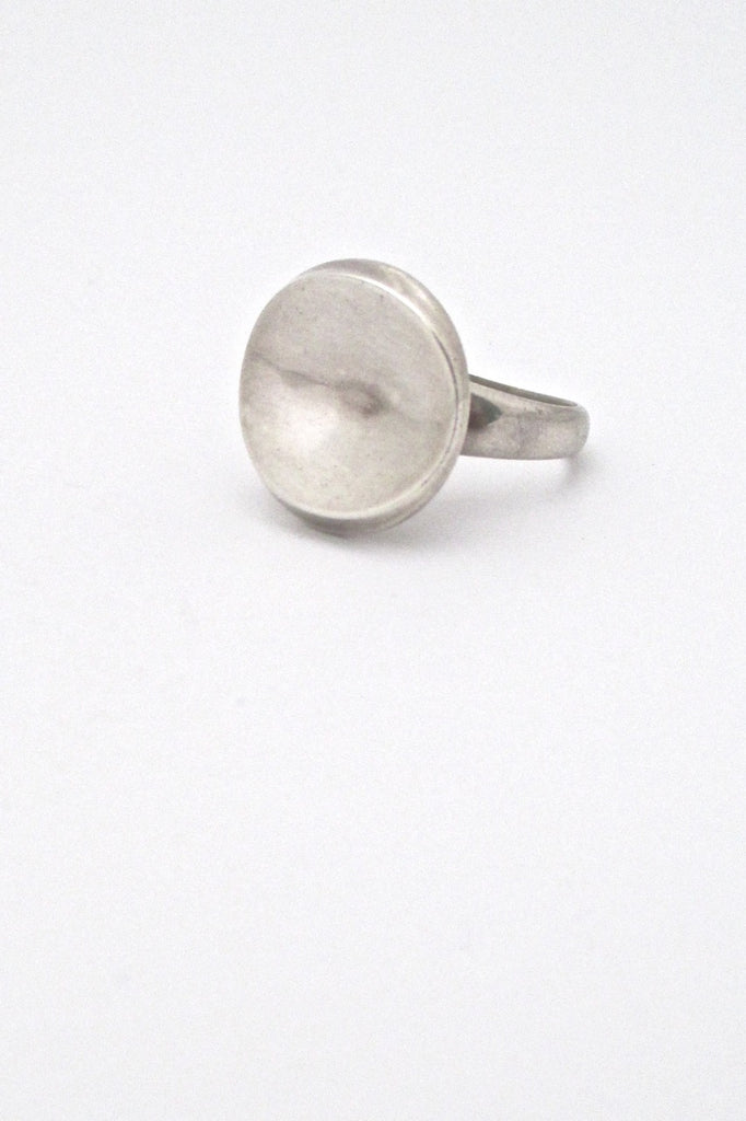 Georg Jensen Denmark vintage silver round ring 121 by Nanna Ditzel Scandinavian Modern design