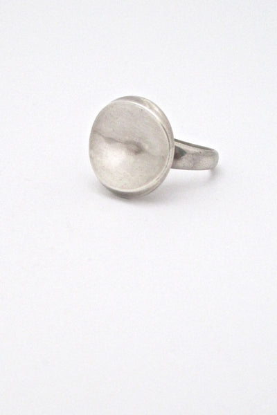 Georg Jensen Denmark vintage silver round ring 121 by Nanna Ditzel Scandinavian Modern design