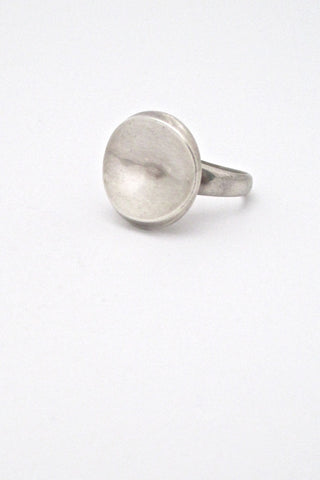 Georg Jensen Denmark vintage silver round ring 121 by Nanna Ditzel Scandinavian Modern design