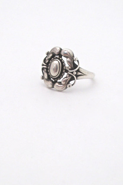 profile Georg Jensen Denmark vintage silver ring 39 Scandinavian design