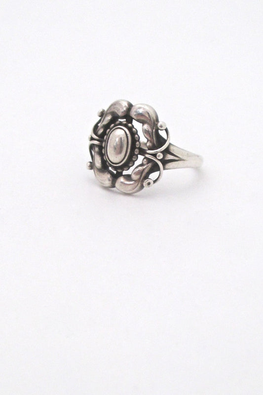 profile Georg Jensen Denmark vintage silver ring 39 Scandinavian design