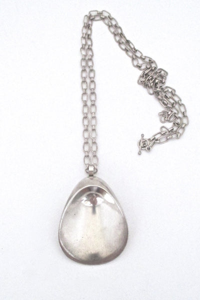 Georg Jensen Denmark vintage silver Scandinavian Modernist shell necklace 328 by Nanna Ditzel