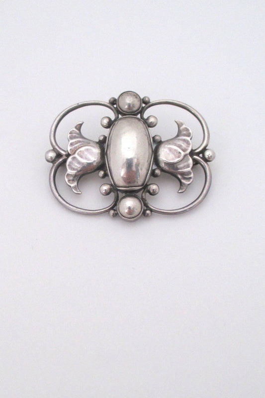Georg Jensen Denmark vintage silver Skonvirke brooch 236B