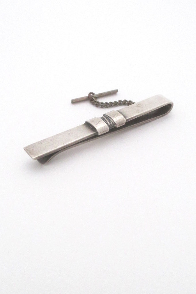 Georg Jensen Denmark vintage silver Scandinavian Modern tie bar 74 by Sigvard Bernadotte