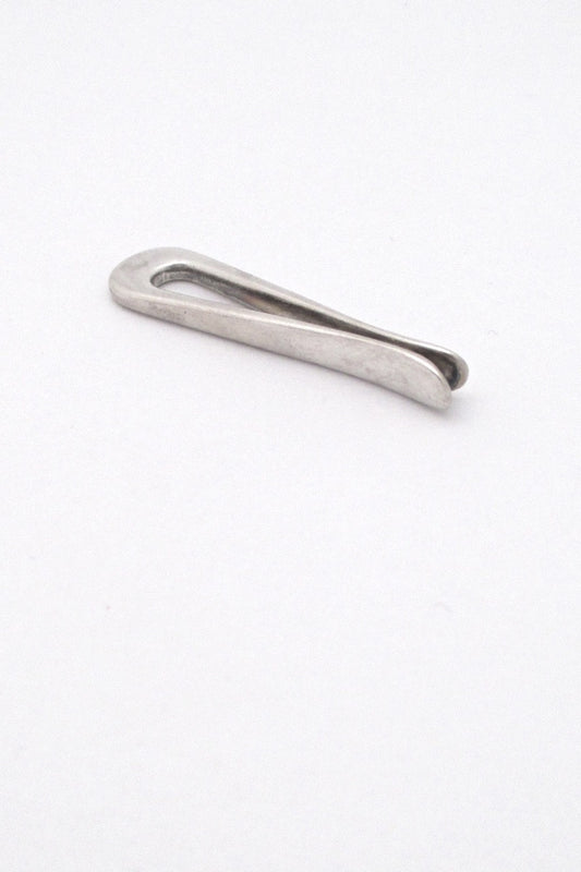 Georg Jensen Denmark vintage Scandinavian Modernist silver tie bar money clip pendant 83 Arno Malinowski