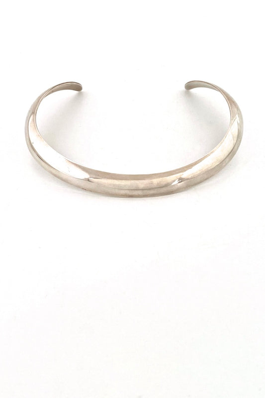 Georg Jensen Denmark vintage silver neck ring torque 16A Ove Wendt Scandinavian Modernist jewelry design