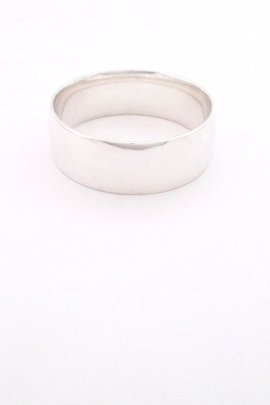 Georg Jensen Denmark vintage heavy silver wide bangle bracelet