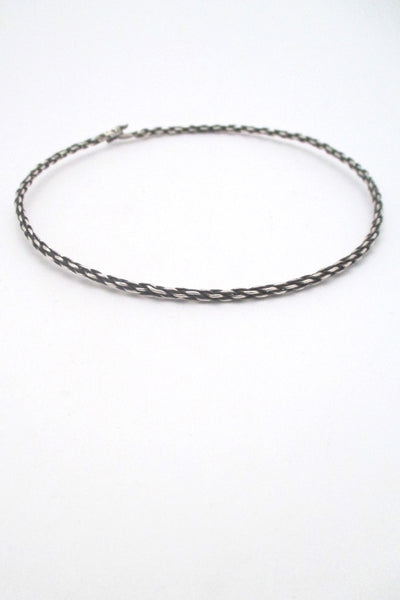 Georg Jensen Denmark vintage Scandinavian Modern silver choker necklace A 72