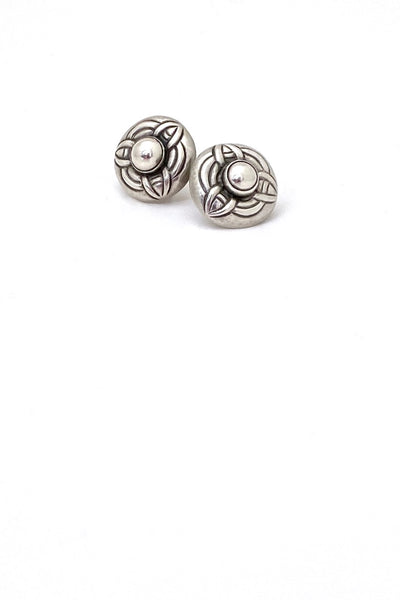 Georg Jensen Denmark vintage silver earrings 7 Scandinavian Modern jewelry design