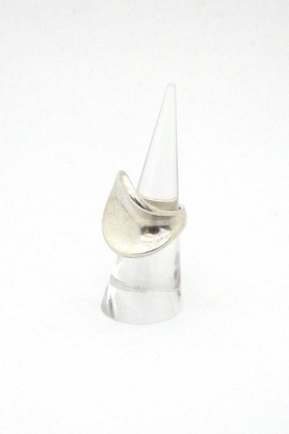Georg Jensen Hans Hansen Denmark large vintage silver ring Scandinavian Modernist jewelry design